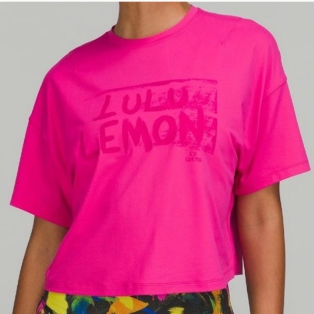 Lululemon Athletica Pink Crop Top